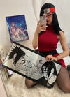 Cosplayer Holding Metal Poster